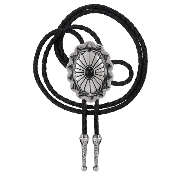 JASGOOD Bolo Tie for Women Men Western Ties With Pu Leather Cord Stone Pendant Necklace