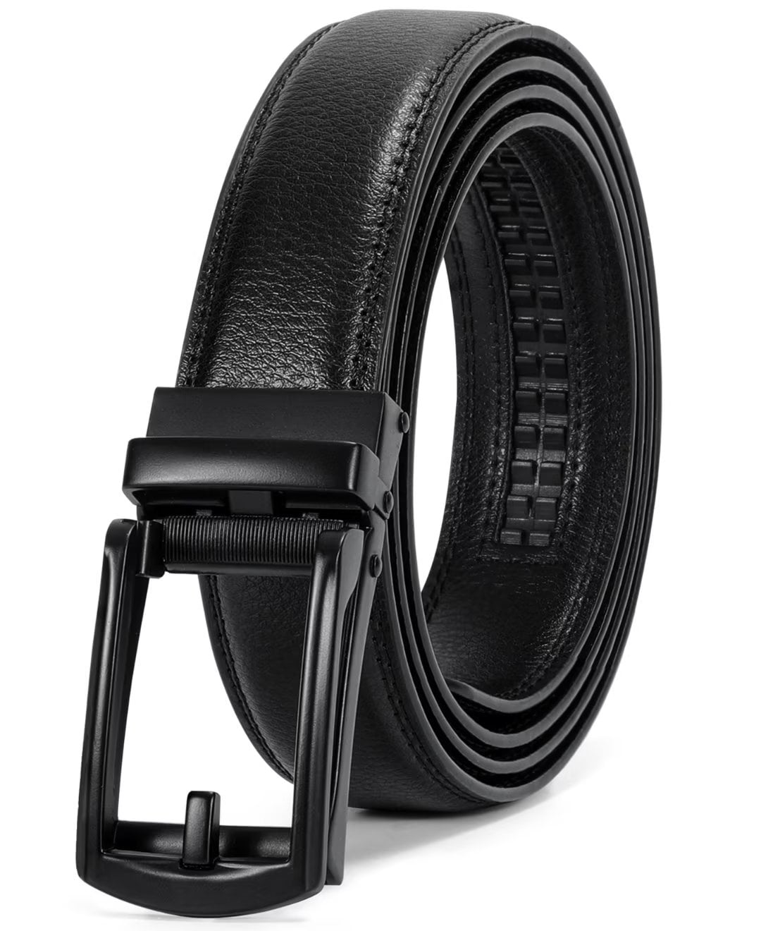 Jasgood Click Belts For Men Leather Ratchet Dress Belt Adjustable Trim