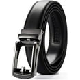 thumbnail image 1 of JASGOOD Click Belts for Men Leather Ratchet Dress Belt,Black, 1 of 9