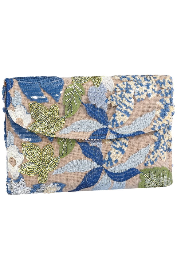 Clutch Purses for Women Floral Evening Clutch Purses for Party Embroidery Sequin Beaded Womens Purse