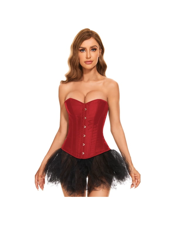 Corsets for Women Red Corset Fashion Bustier Corset Top Lingerie