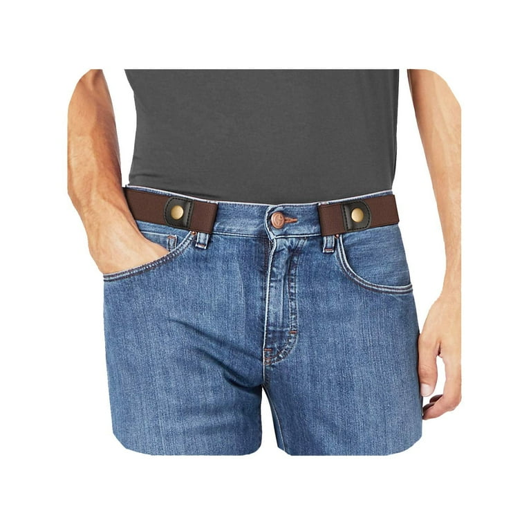 JASGOOD Elastic Belts for Men No Buckle Stretch Belt for Jeans