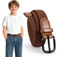 thumbnail image 1 of JASGOOD Elastic Boys Belt 1.18" Woven Braided Kids Belts Hypoallergenic Stretch Belts for Boys Gifts, 1 of 9