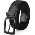 thumbnail image 1 of JASGOOD Elastic Braided Belts for Men Stretch Woven Belts for Work Casual, 1 of 9