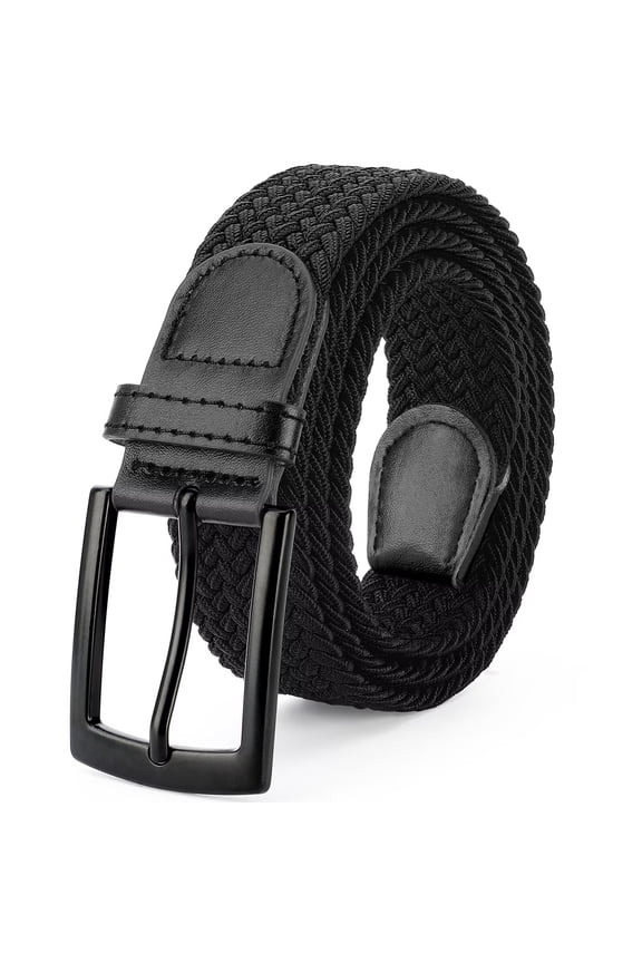 Elastic Braided Belts for Men Stretch Woven Belts for Work Casual