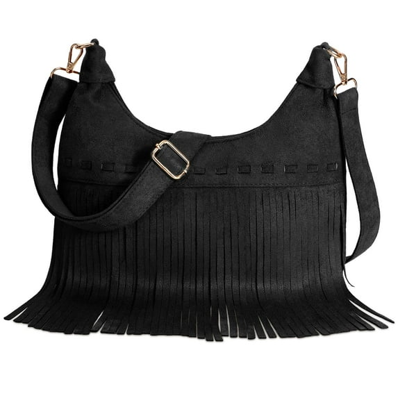 JASGOOD Fringe Purse Western Cowgirl Boho Bags for Women Tassel Crossbody Bag Vintage Suede Leather Handbag