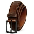 thumbnail image 1 of JASGOOD Genuine Leather Belts for Men Casual Dress Belt With Single Prong Buckle, 1 of 9