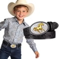 thumbnail image 1 of JASGOOD Kids Western Belt for Boys Girls Removable Buckle and Adjustable Embossed Leather Cowboy Cowgirls Belts, 1 of 8