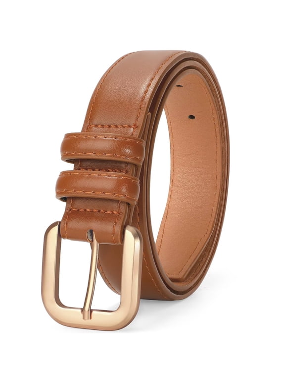 Leather Belts for Women Fashion Waist Ladies Belt for Jeans Pants with Pin Buckle
