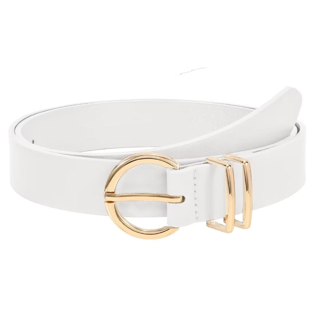 ladies white belt
