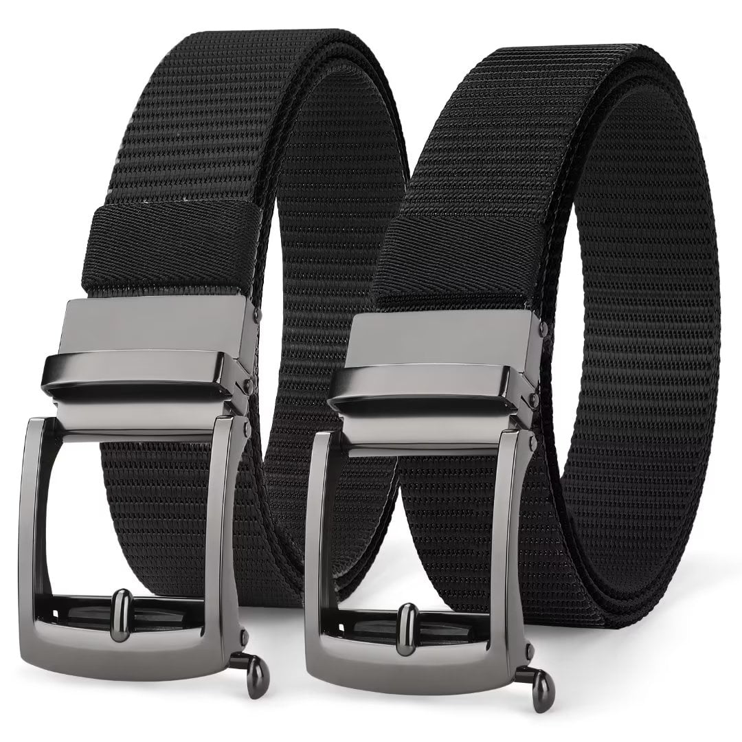 JASGOOD Men Belt Nylon Reversible Belts for Men Ratchet  Golf Belt