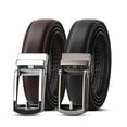 thumbnail image 1 of JASGOOD Men's Ratchet Belts Leather Click Belt for Men 2 Pack, 1 of 11
