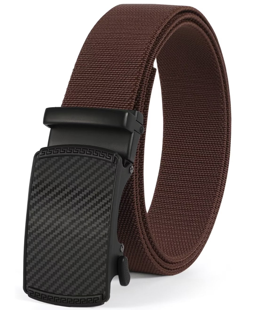 JASGOOD Nylon Golf Belts for Men Ratchet  Belt Mens,Coffee