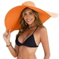 thumbnail image 1 of JASGOOD Oversized Beach Hat for Women Wide Brim Straw Sun Hat Foldable Packable Travel Vacation Pool Outdoor, 1 of 7
