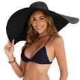 thumbnail image 1 of JASGOOD Oversized Beach Hat for Women Wide Brim Straw Sun Hat Foldable Packable Travel Vacation Pool Outdoor, 1 of 6