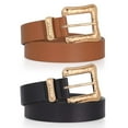 thumbnail image 1 of JASGOOD Plus Size Leather Belts for Women Ladies Belt for Jeans Pants with Gold Buckle, 1 of 9