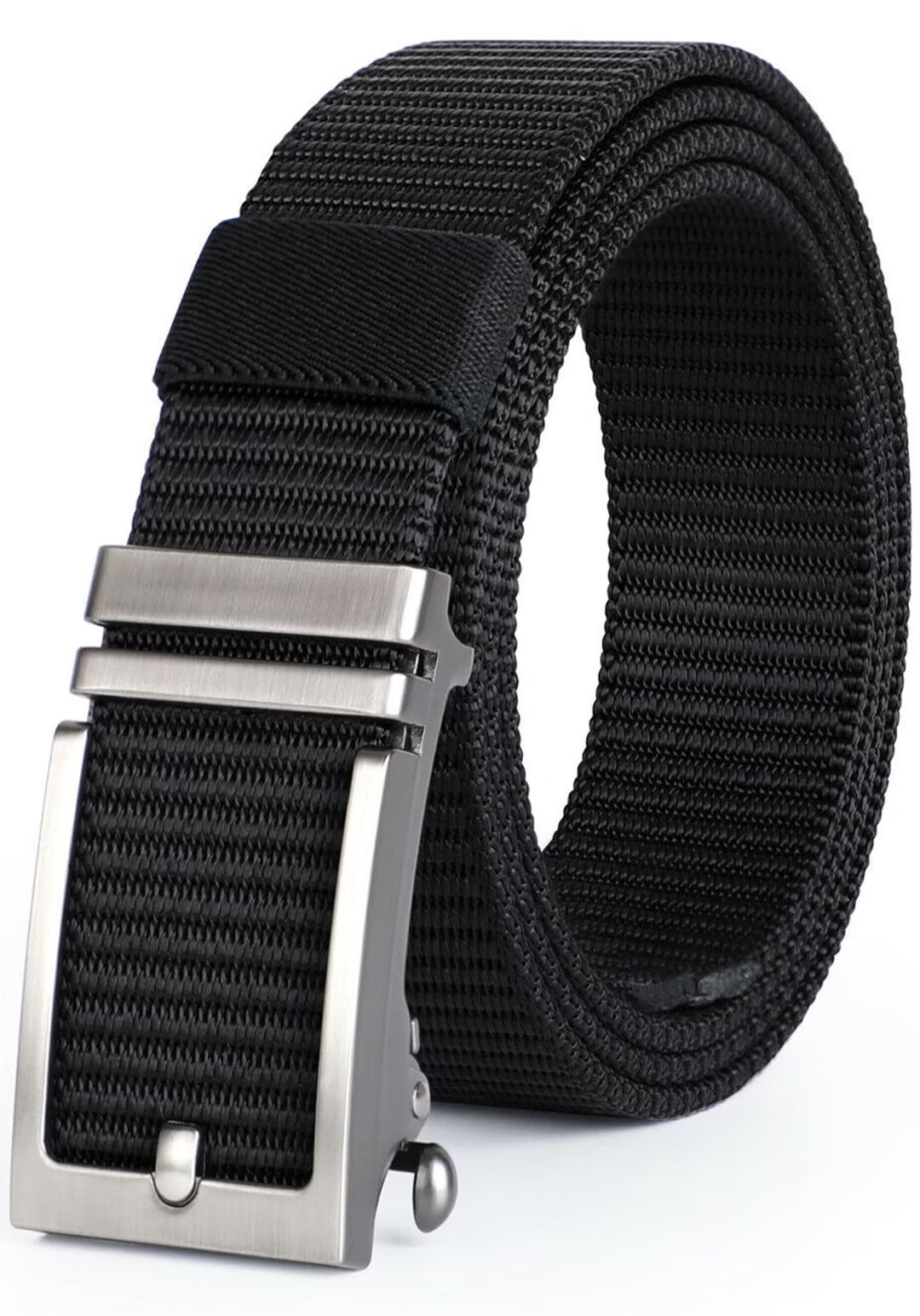 JASGOOD Ratchet Belt for Men, Nylon Golf  Black Belts for Jeans