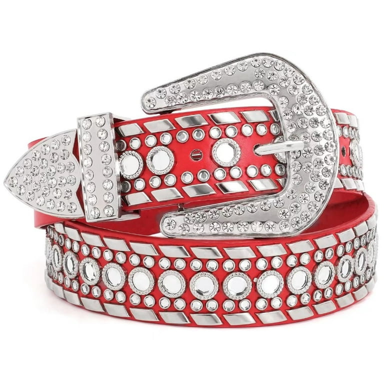 JASGOOD Rhinestone Belts for Women Western Crystal Studded Design