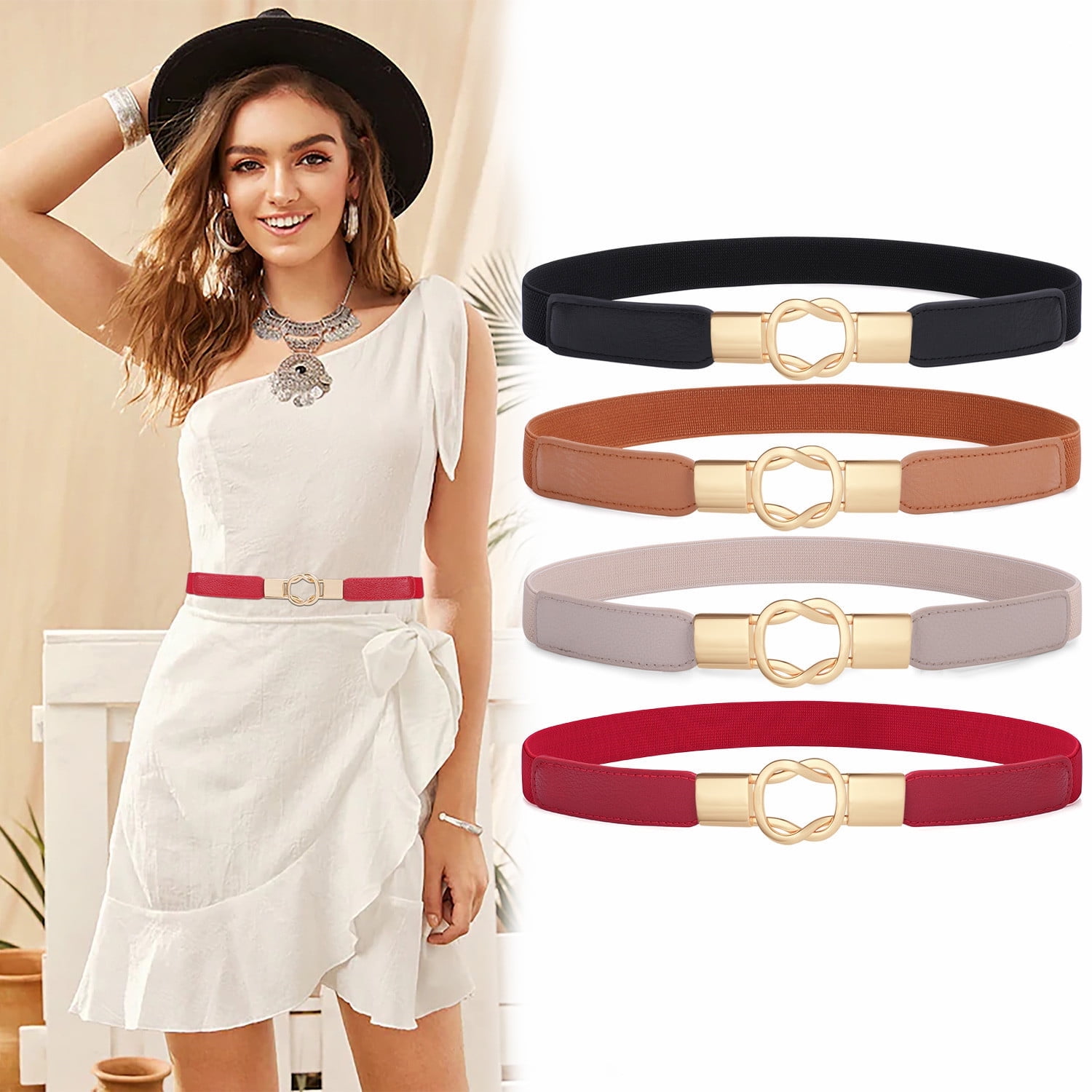 ladies stretch belts