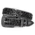 thumbnail image 1 of JASGOOD Skull Rhinestone Belt for Women Men Sparkly Bling Diamond Studded Belt Western Cowgirl Cowboy Belts, 1 of 8