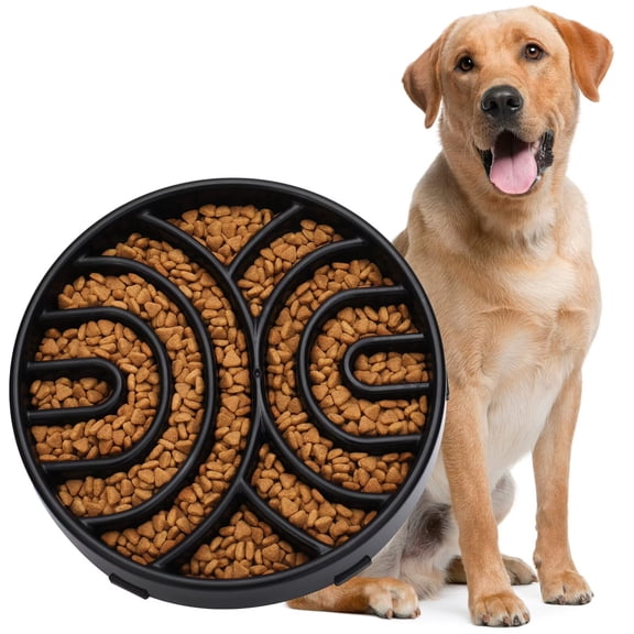 JASGOOD Slow Feeder Dog Bowl Anti-Choking Maze Bowl Medium Large Breed Anti-Slip Interactive Puzzle Feeder