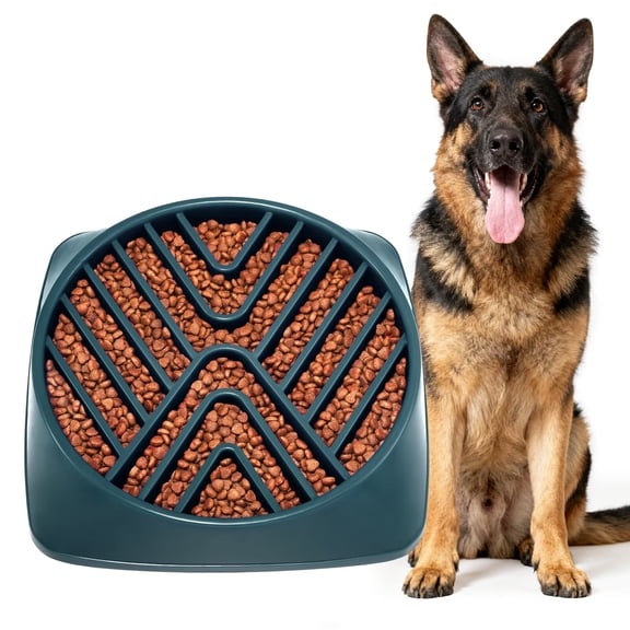 JASGOOD Slow Feeder Dog Bowls Large Breed, Puzzle Maze for Fast Eaters, Square Base, Non-Slip, Made Without BPA, Helps Prevent Bloat & Aid Digestion 5 Cups