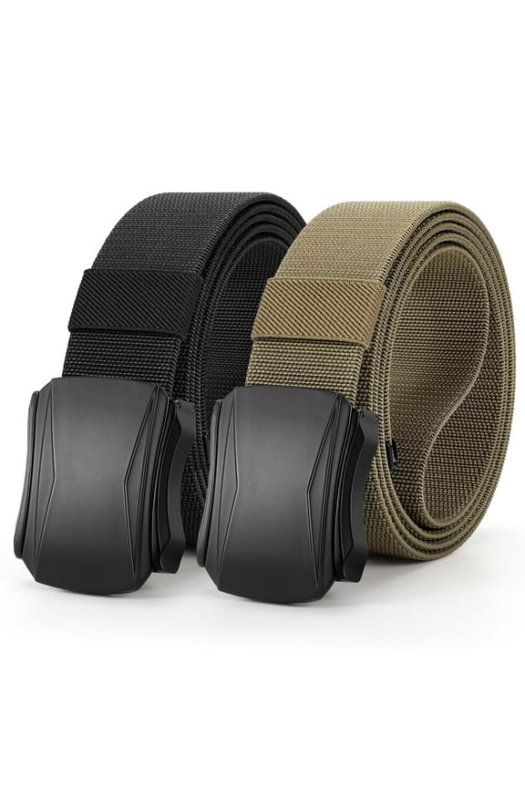 Stretch Belts for Men 2 Pack, Mens Gift Elastic Web Men's Golf Belt