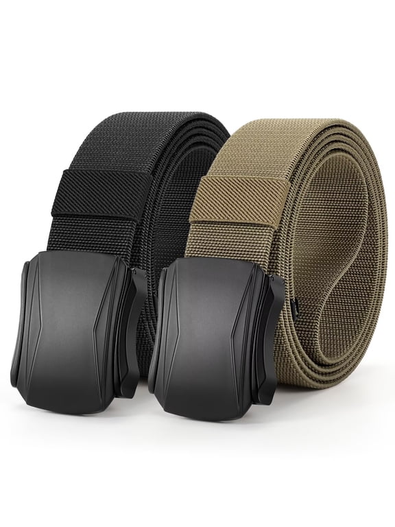 Stretch Belts for Men 2 Pack, Mens Gift Elastic Web Men's Golf Belt