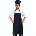 thumbnail image 1 of JASGOOD Unisex Apron Chef Hat Set Adjustable Bib Cooking Aprons for Men and Women, 1 of 8