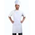thumbnail image 1 of JASGOOD Unisex Apron Chef Hat Set Adjustable Bib Cooking Aprons for Men and Women, 1 of 9