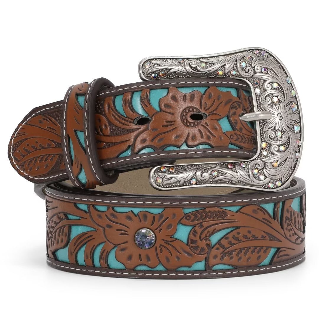 JASGOOD Western Belts for Women Cowgirl Cowboy Country Belt for Jeans ...