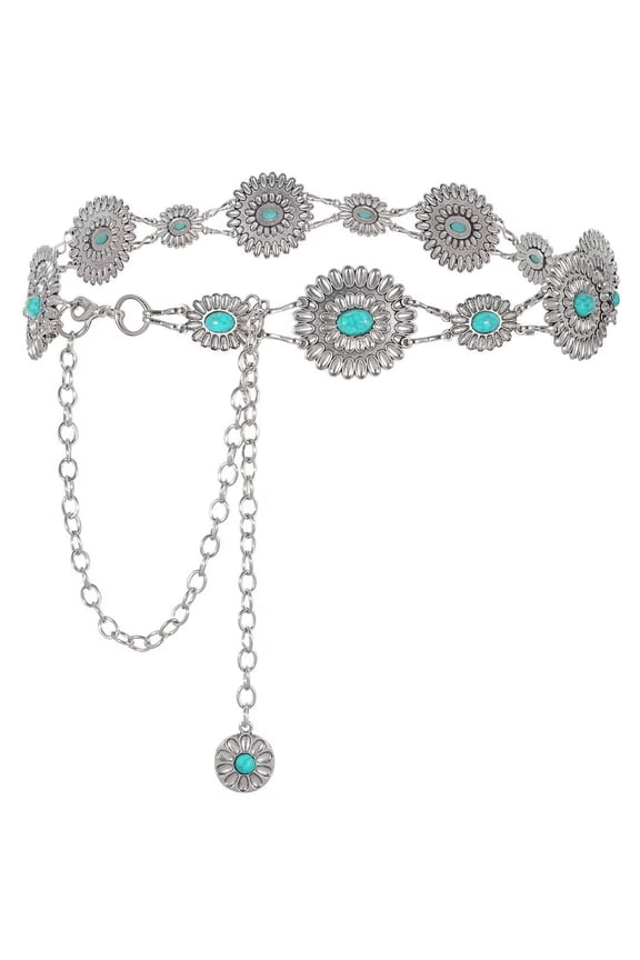 Western Chain Belts for Women Cowgirl Ladies Belts for Dresses Jeans