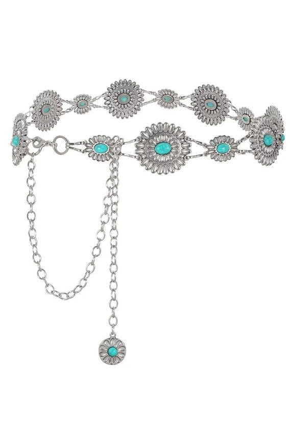 Western Chain Belts for Women Cowgirl Ladies Belts for Dresses Jeans