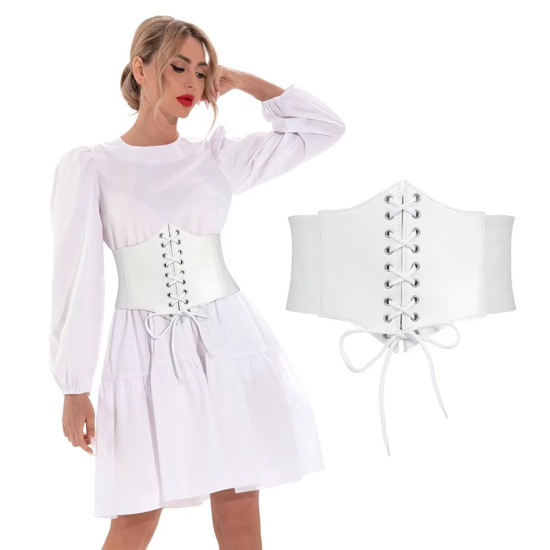 1pc Women White Fashion Corset Belt For Daily Decoration