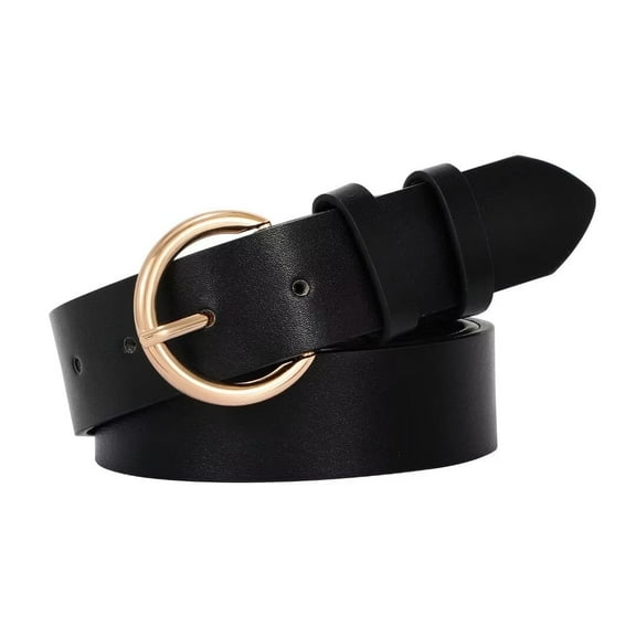 JASGOOD Women Belt for Jeans Leather Belts for Women with Gold Buckle