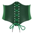 thumbnail image 1 of JASGOOD Women Corset Belt Green Wide Elastic Lace-up Leather Belts for Women, 1 of 10