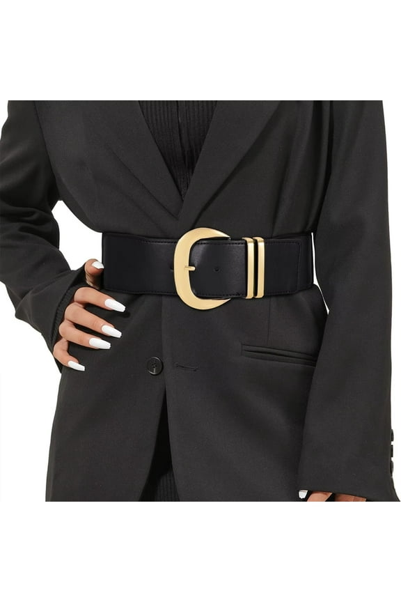 Women Elastic Wide Belts Stretchy Waist Cinch Belt Waistband for Dresses