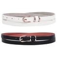thumbnail image 1 of JASGOOD Women Leather Belt Ladies Skinny Belts for Dresses Jeans Pants with Gold Buckle, 1 of 13