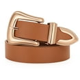 thumbnail image 1 of JASGOOD Women Leather Belts Western Cowgirls Belt with Gold Buckle, 1 of 8