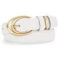 thumbnail image 1 of JASGOOD Women Leather Belt for Jeans Pants Fashion Ladies Skinny Dress belt with Gold Buckle, 1 of 10