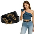 thumbnail image 1 of JASGOOD Women Fashion Belt Leather Belts with Snake Buckle Ladies belt for Jeans Pants, 1 of 11