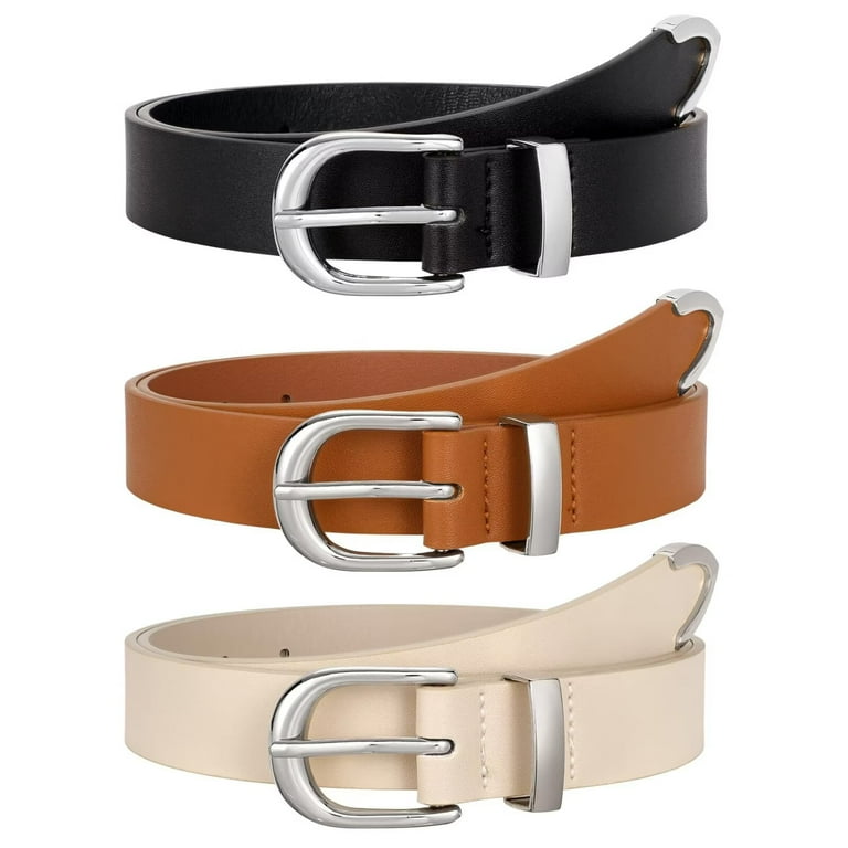 3 pack Women’s leather belts XZQTIVE 3 Pack Women Belts For Jeans Dresses Pants Ladies  main image 4