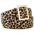 thumbnail image 1 of JASGOOD Women Leopard Wide Belt for Jeans Dress Fashion Ladies Waist Belt with Gold Buckle, 1 of 8