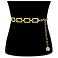 thumbnail image 1 of JASGOOD Women Metal Waist Chain Belt Adjustable Body Link Belts Ladies Fashion Chain for Jeans Dress, 1 of 9