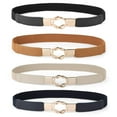 thumbnail image 1 of JASGOOD Women Skinny Belt for Dresses Retro Elastic Ladies Belt Set of 4, 1 of 10