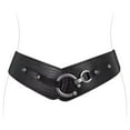 thumbnail image 1 of JASGOOD Women Wide Elastic Thick Fashion Vintage Stretch Leather Waist Belt for Dress, 1 of 11