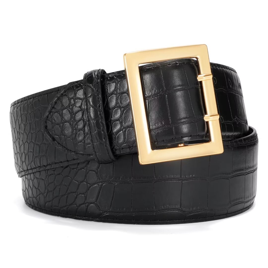 JASGOOD Women Wide Leather Belt for Jeans Dress Ladies Waist 