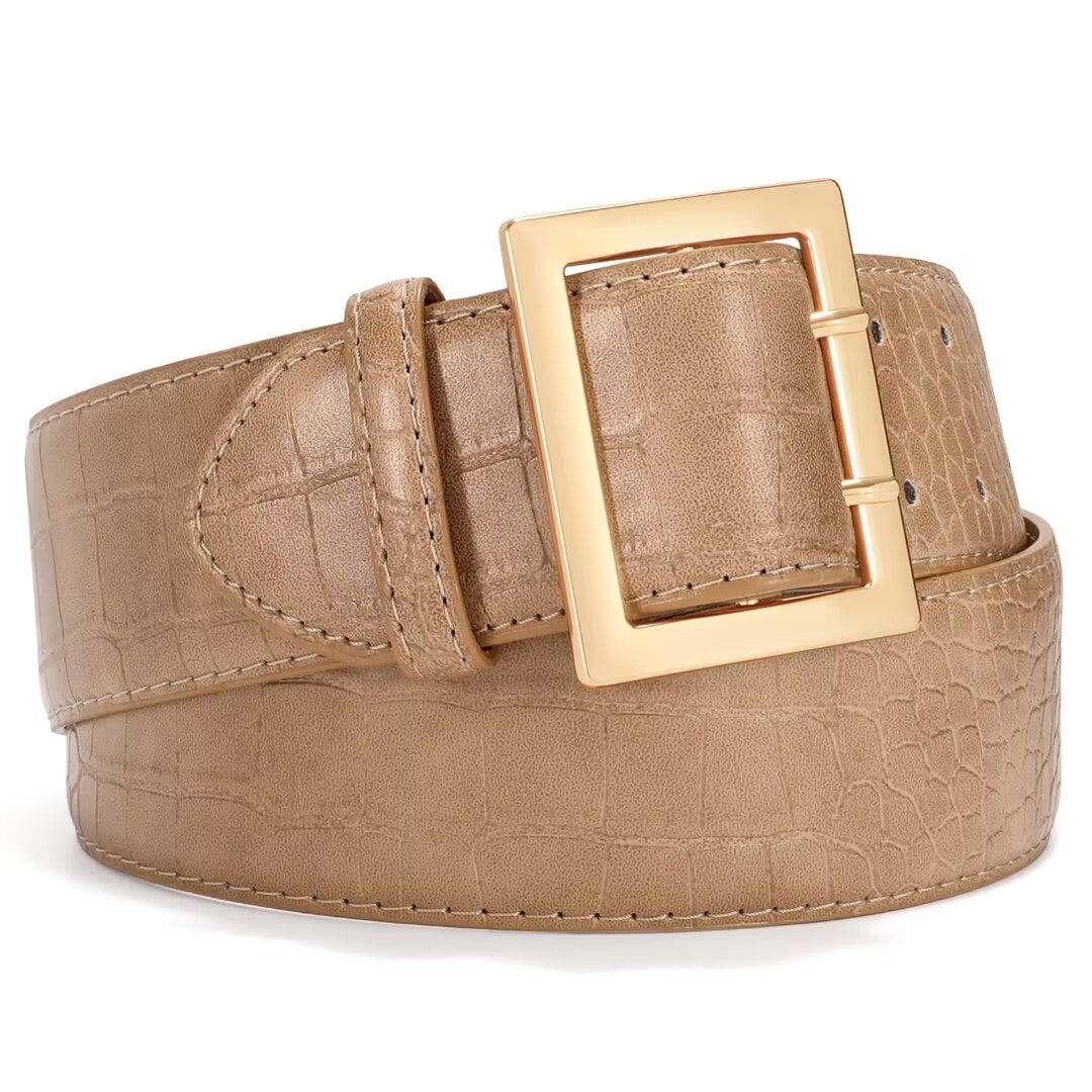 JASGOOD Women Wide Leather Belt for Jeans Dress Ladies Waist  display picture 3