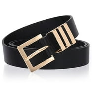 Jasgood Womens Leather Belts For Jeans Dresses Fashion Gold Buckle | INDIA