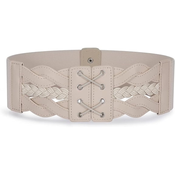 JASGOOD Women's Elastic Wide Retro Stretch Belt Dress Retro Fashion Belt